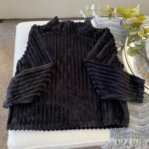 Black Faux Fur Top